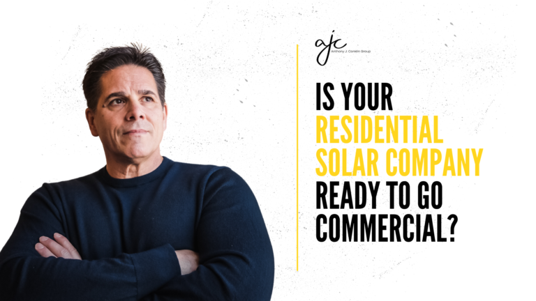 go from residential to commercial solar installer