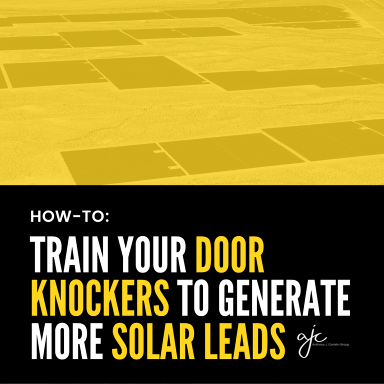 Train Your Door Knockers to Generate More Solar Leads