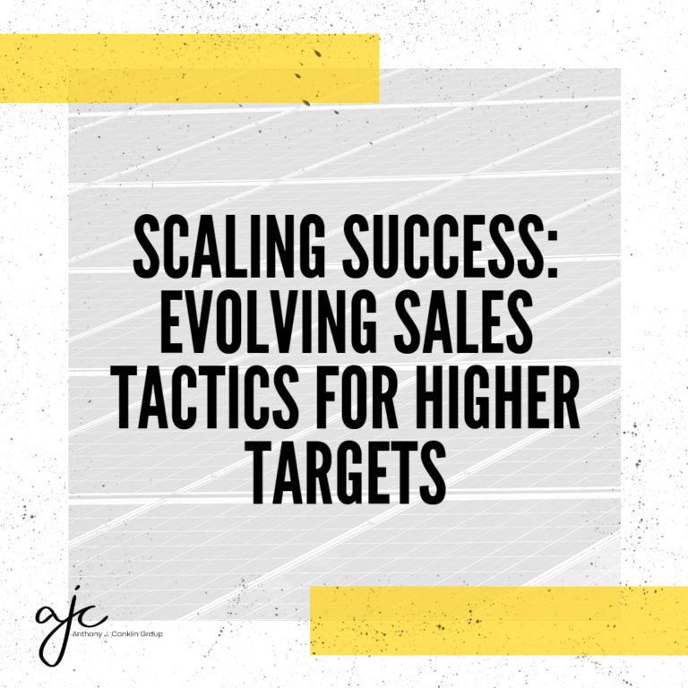 Scaling Success: Evolving Sales Tactics for Higher Targets